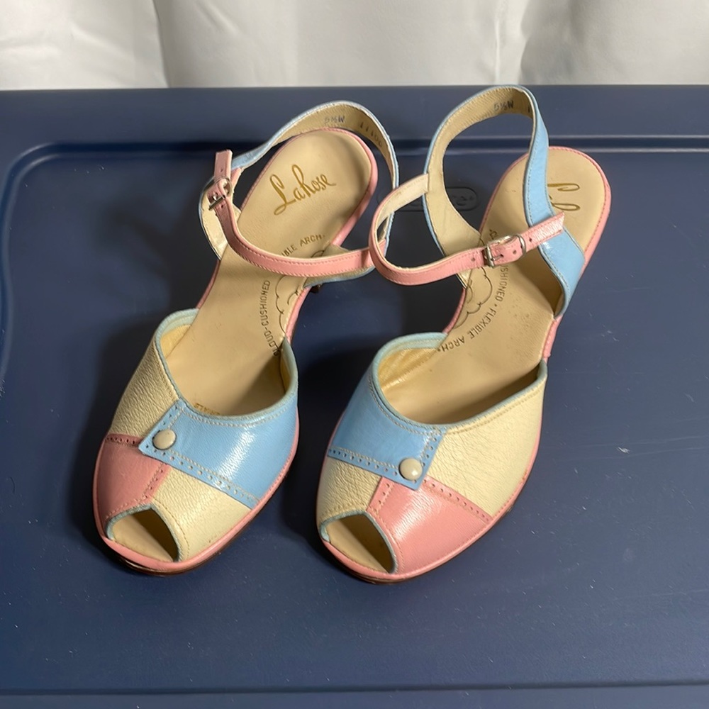 Vintage leather sling backs